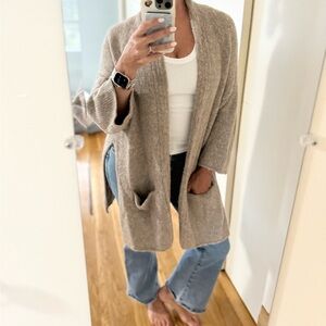 Jarbo Baby Alpaca Open Front Pocket Cardigan